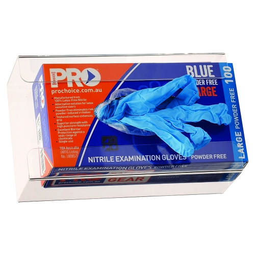 PRO DISPOSABLE GLOVE WALL BRACKET CLEAR PLASTIC